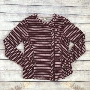 Lucky Brand Striped Moto Jacket Size M